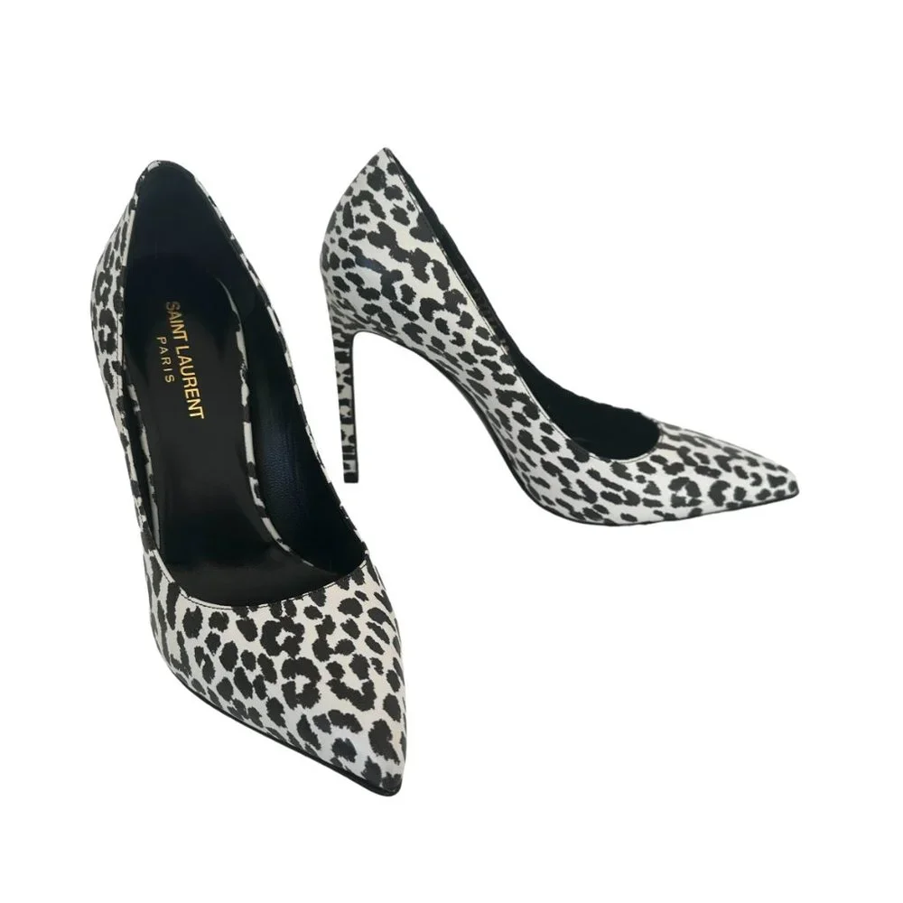 Saint Laurent Black & White Heels - Picture 4 of 6